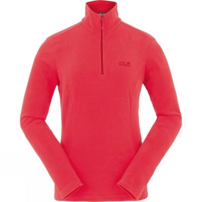 Jack Wolfskin Tokee 1/4 Zip - Női Fleece - Piros (Magyarország RBO597830)